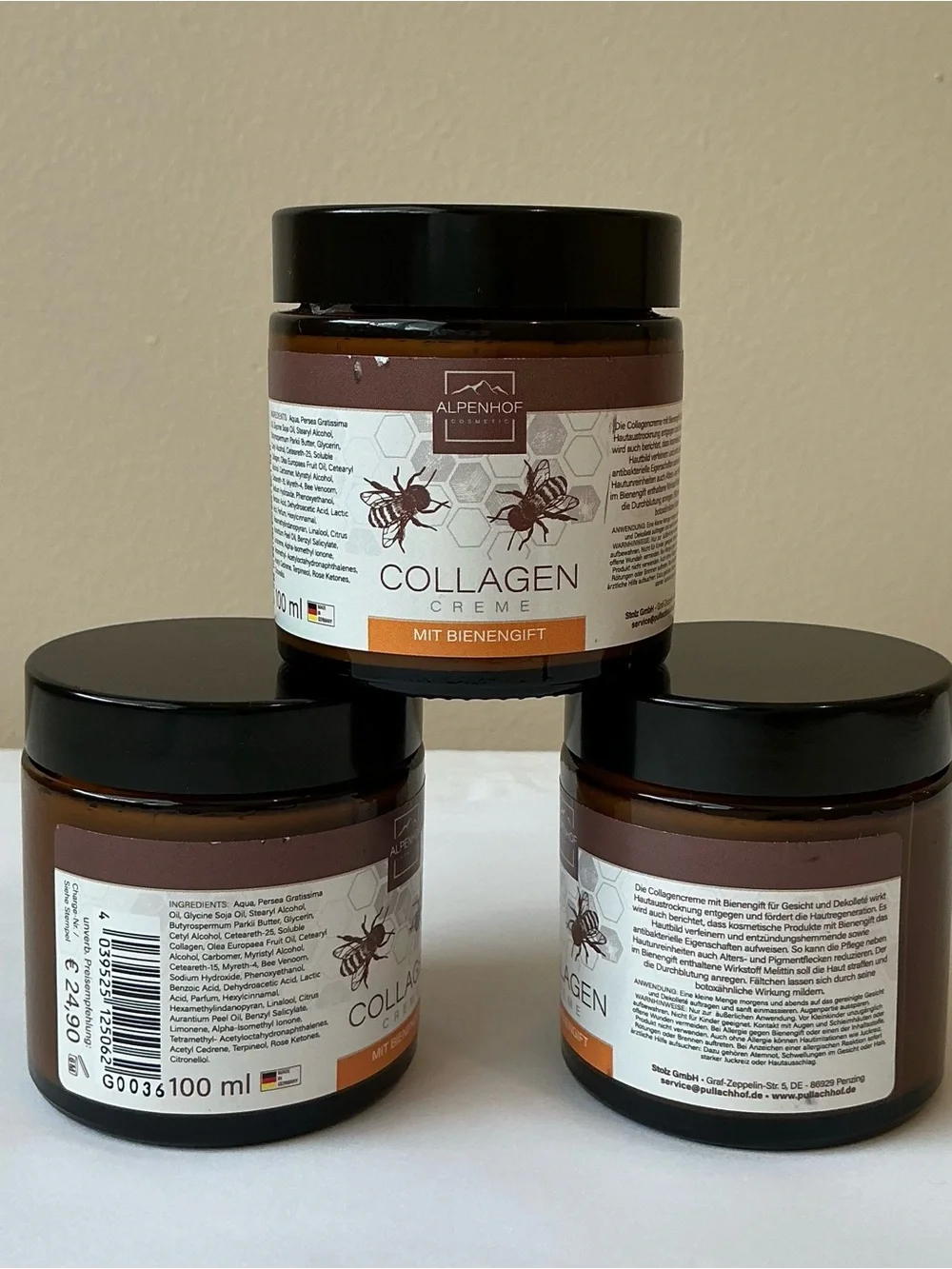 Alpenhof Collagen Cream with Bee Venom 100ml German Skincare Face & Décolleté